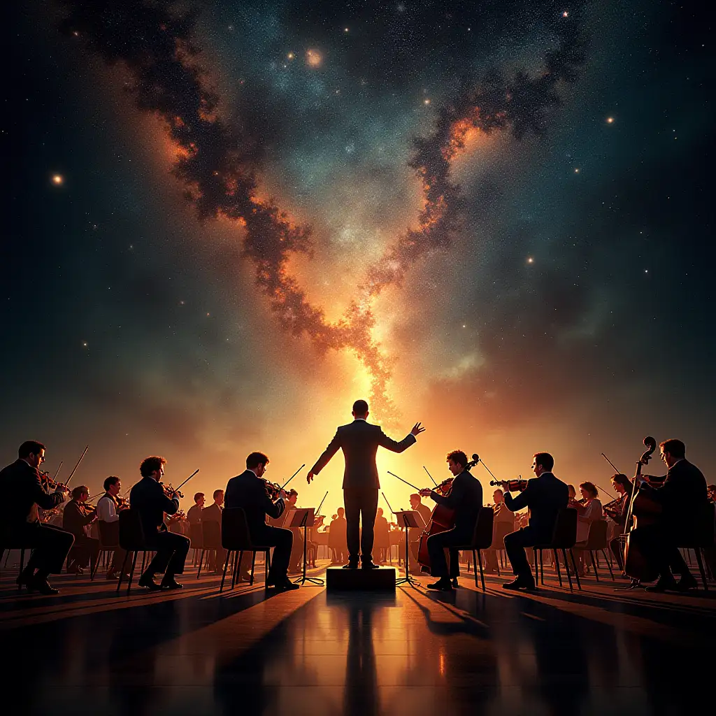 Symphony-of-the-Stars-A-Celestial-Orchestra-Performance-Poster