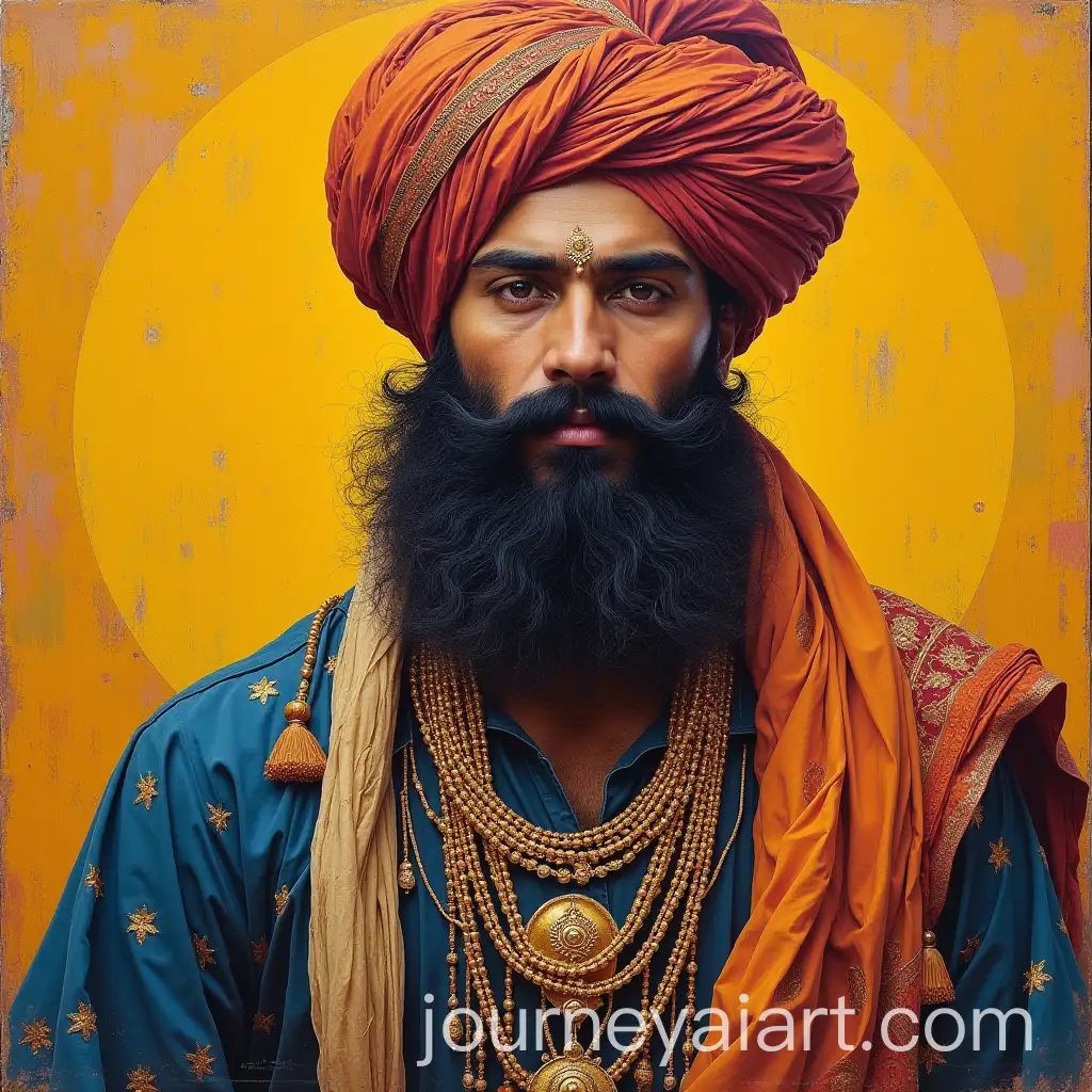 Vibrant-Sikh-Art-Depicting-Cultural-Symbolism-and-Spiritual-Imagery