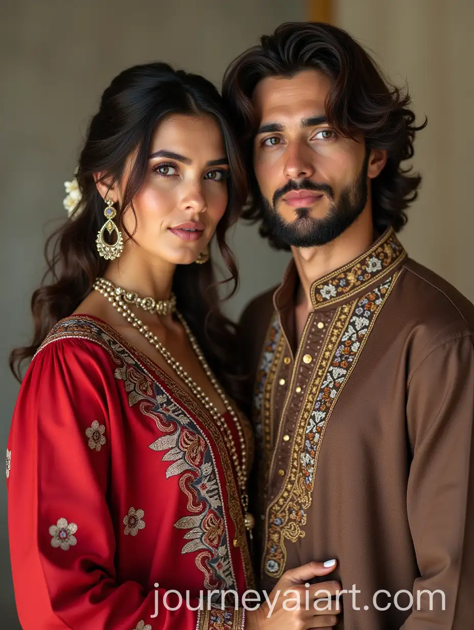 Kurdish-Man-and-Woman-in-Traditional-Kurdish-Dress