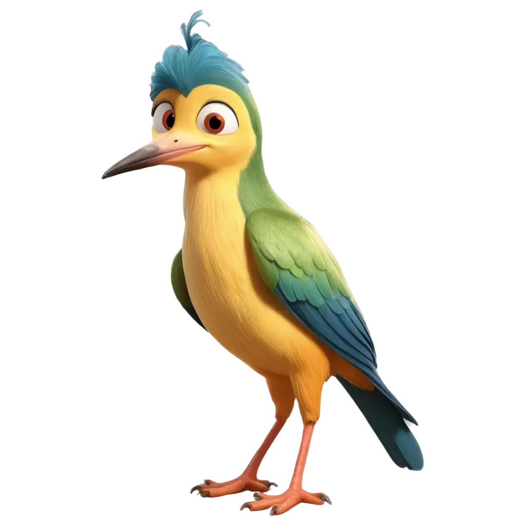 Small-Beautiful-Bird-3D-Cartoon-Disney-Pixar-Style-PNG-Image