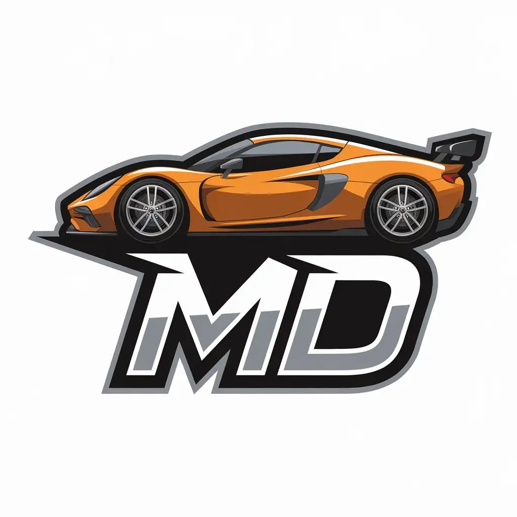 LOGO Design For MD Sport Car Theme with Modern Decor