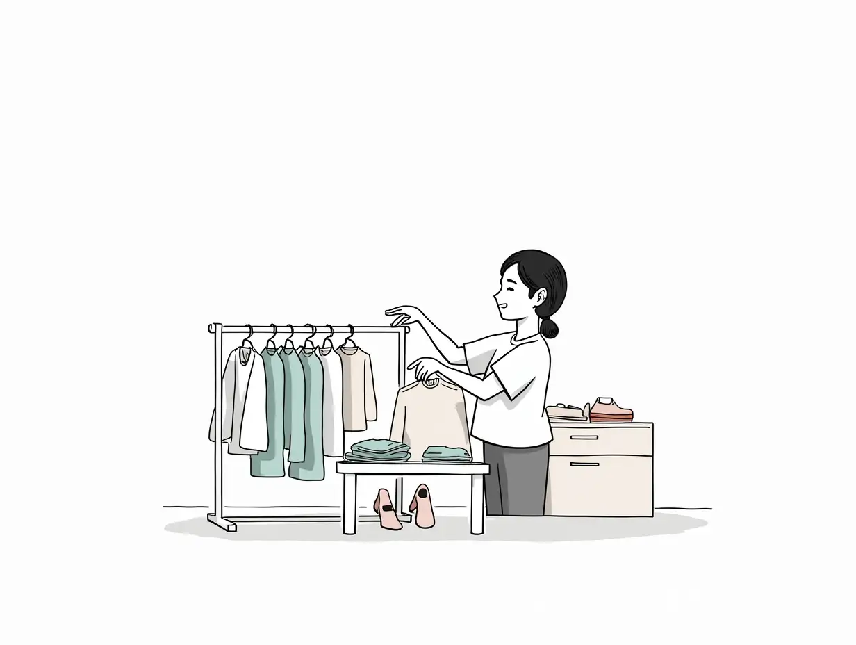 Aunt-Managing-Boutique-Startup-while-Sorting-Clothes