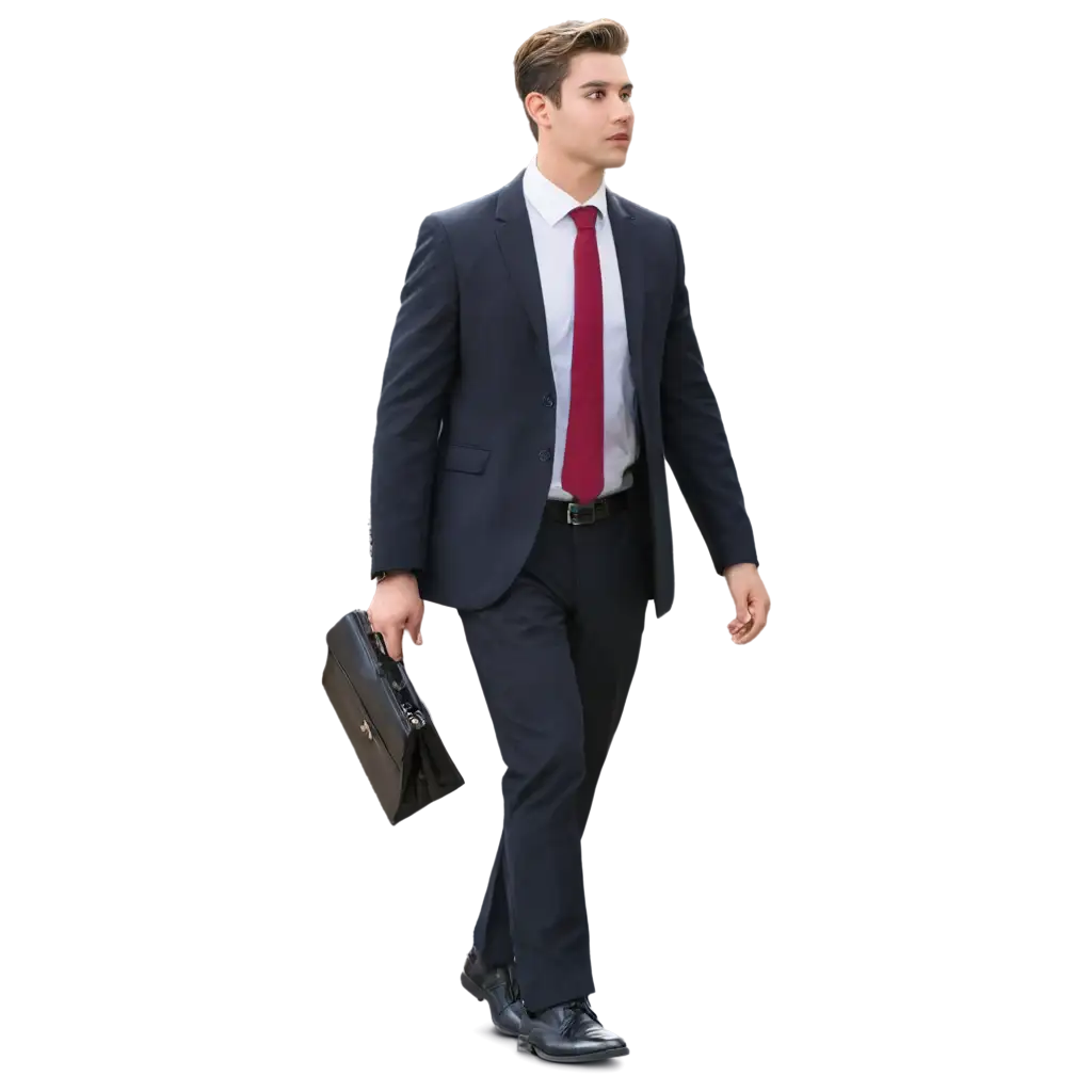 Professional-Graduate-in-Business-Attire-Walking-Confidently-into-an-Office-Building-PNG-Image-for-Corporate-and-CareerRelated-Use