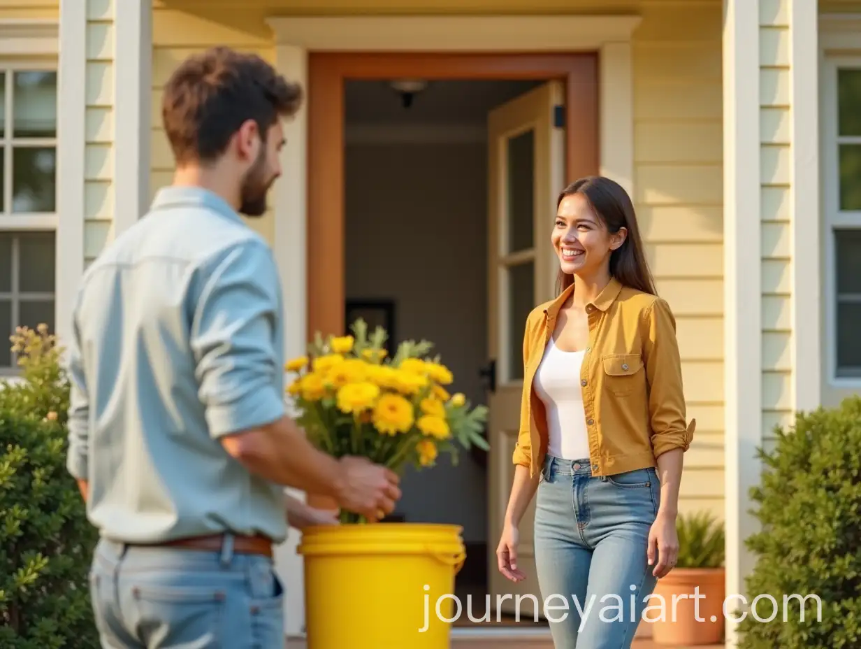 Romantic-Young-Couple-Sharing-a-Joyful-Moment-with-Flowers-and-Paint