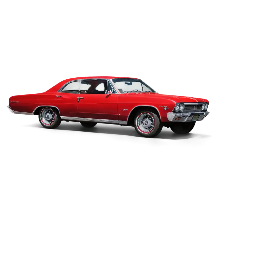 Classic-Red-Chevrolet-Impala-66-PNG-Image-Timeless-Elegance-in-Digital-Format