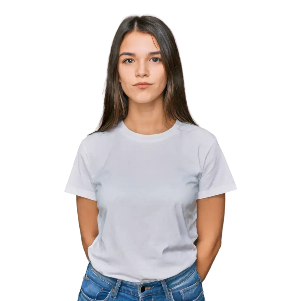 HighQuality-PNG-of-a-Blank-White-TShirt-on-a-Grey-Floor-for-Versatile-Design-Applications