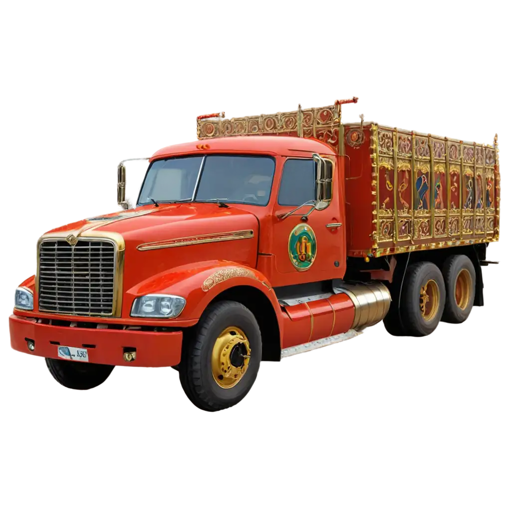 HighDefinition-Rajasthani-Truck-Vector-Art-PNG-for-Versatile-Use