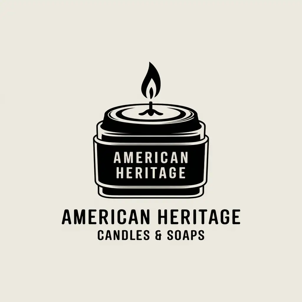 LOGO Design for American Heritage Candles Soaps Soap Symbol with a Complex and Elegant Touch