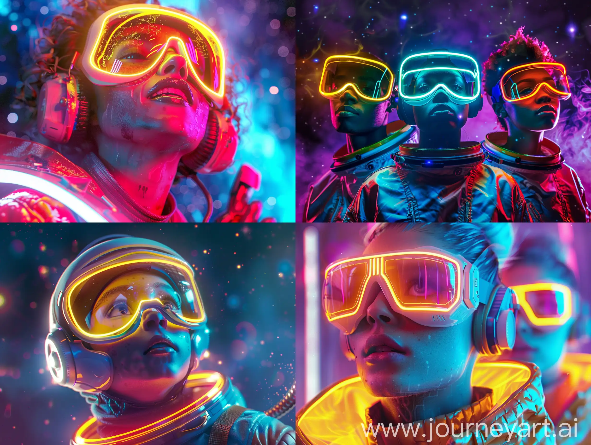 Space-Heroes-in-Neon-Glasses-Happy-and-Confident-PixarStyle-Characters