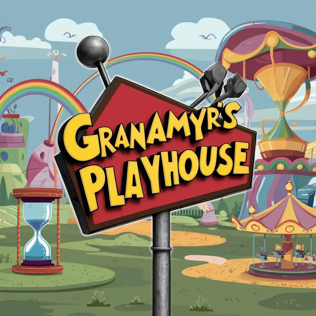 Granamyrs Playhouse Cartoon Logo Design