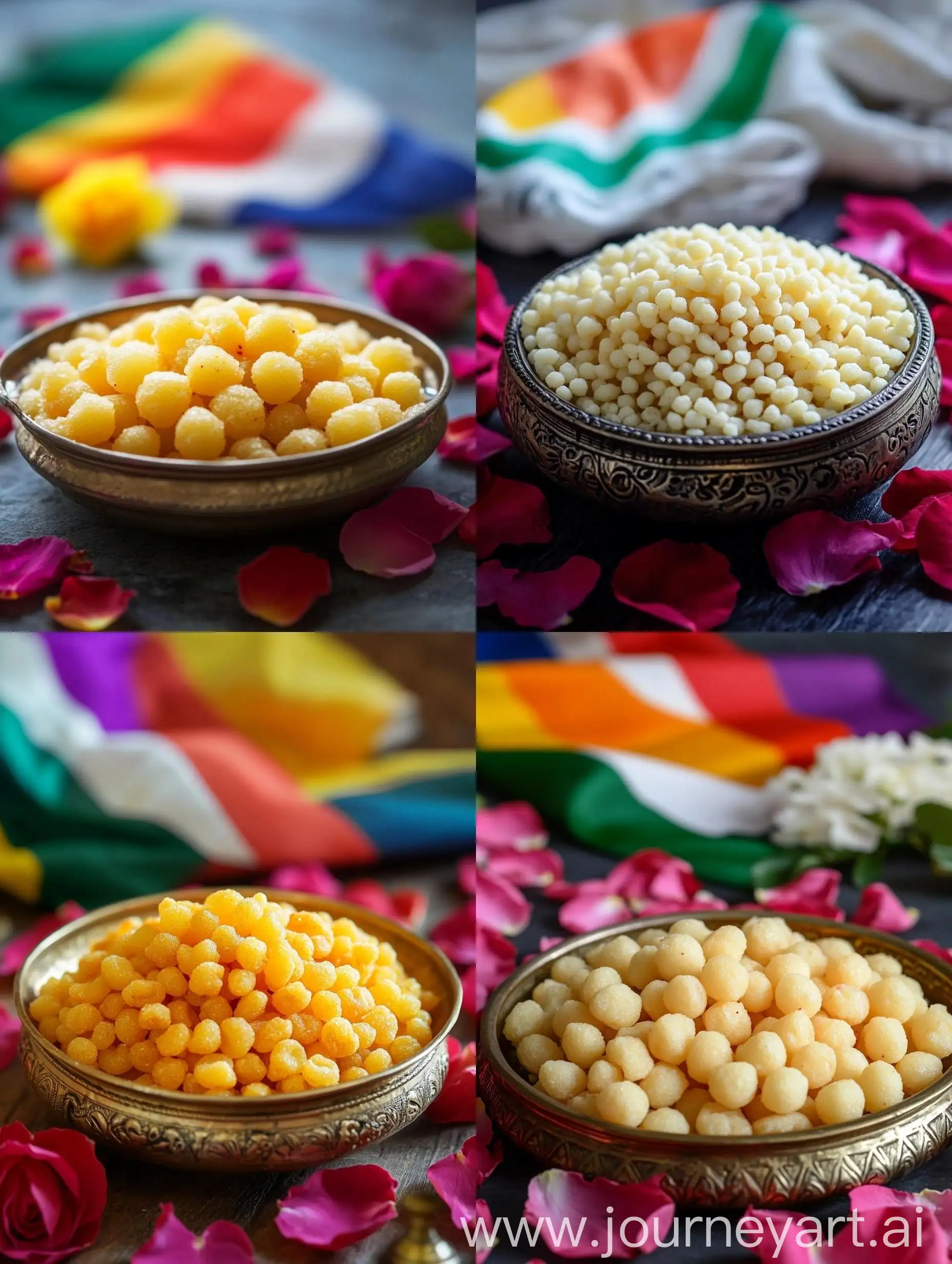 Indian-Tricolor-Flag-with-Boondi-and-Rose-Petals