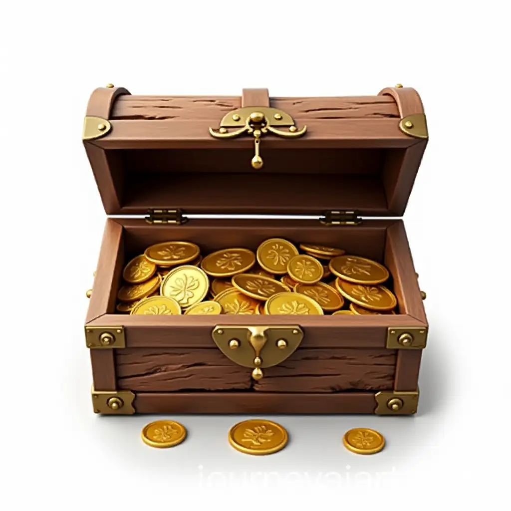 Realistic-Wooden-Treasure-Chest-Overflowing-with-Gold-Coins