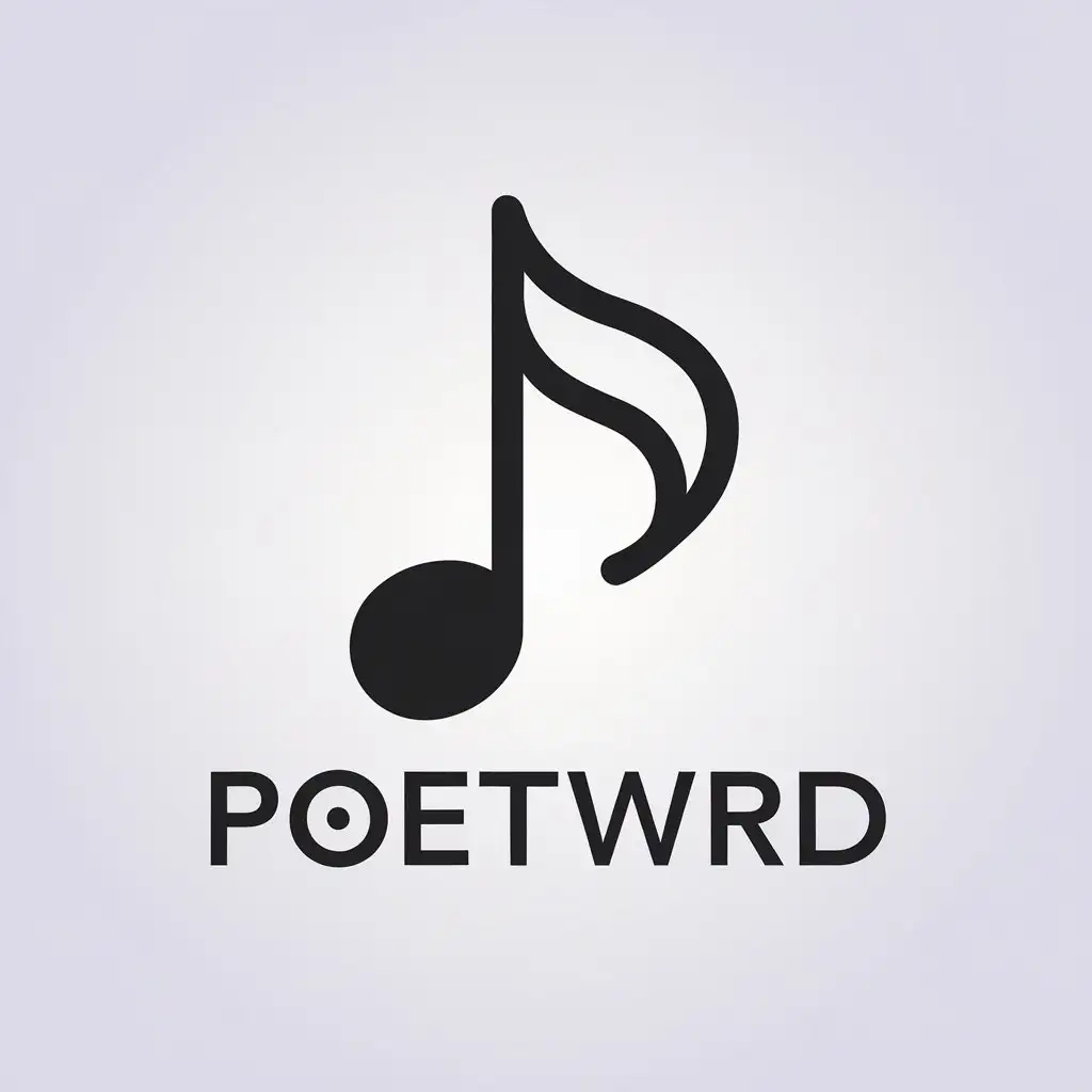 LOGO Design for Poetwrd Minimalistic Music Symbol for Entertainment Industry