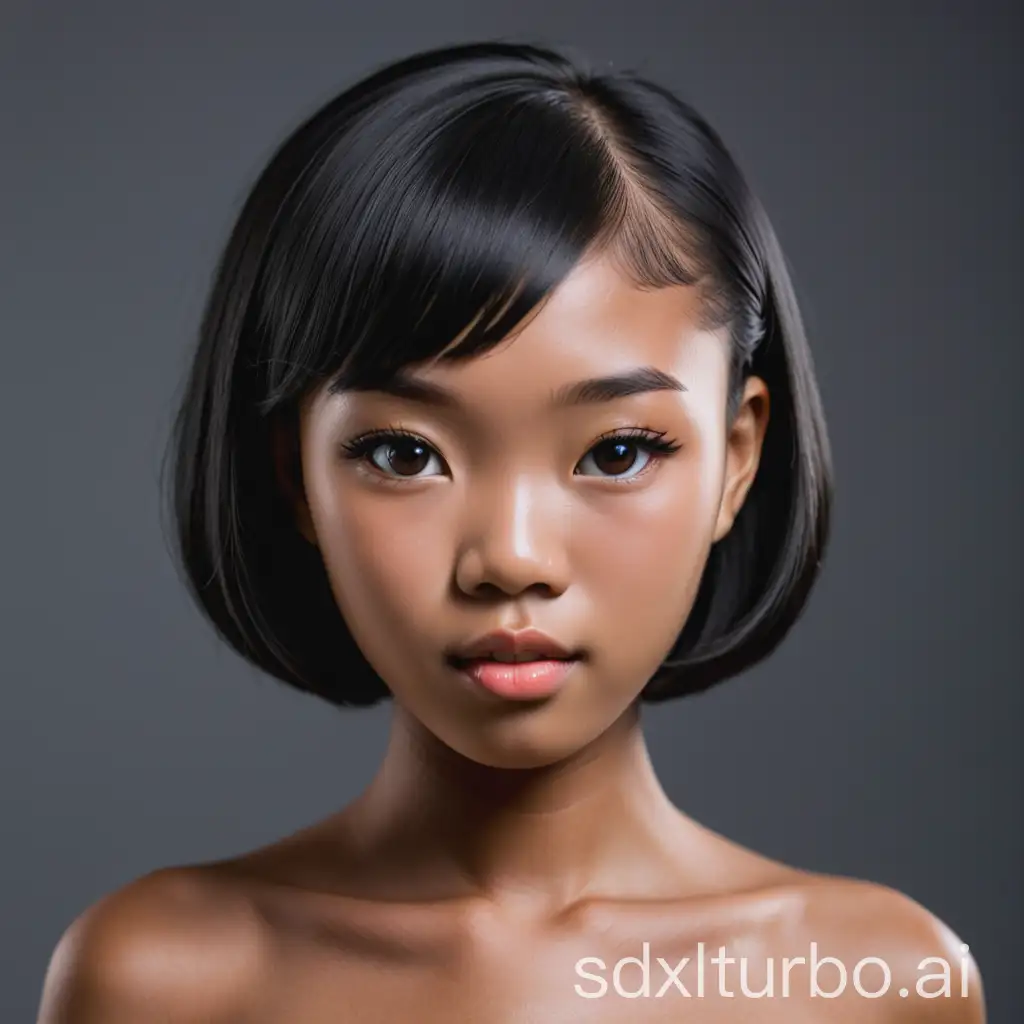 a black asian mid 20’s model looking
