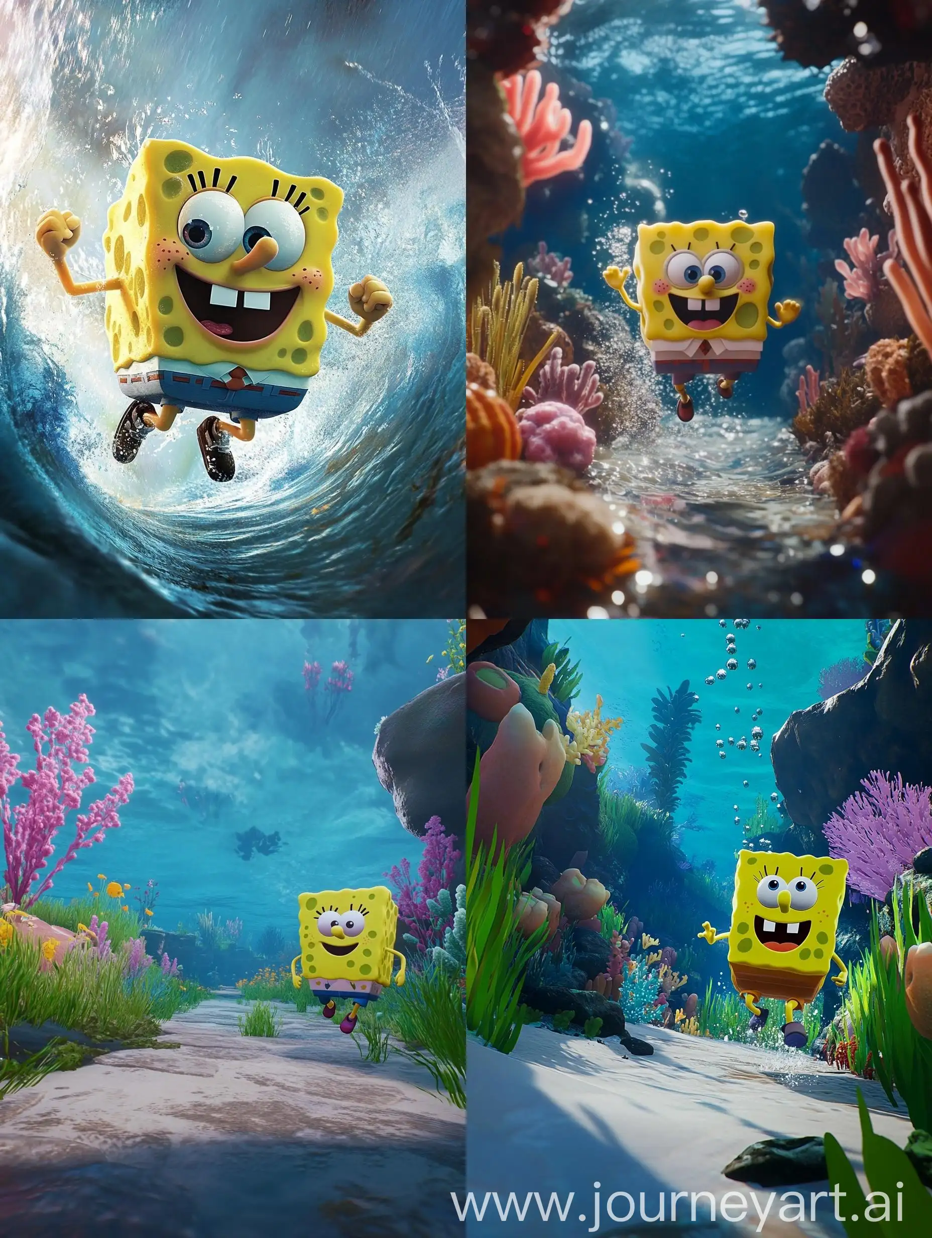 SpongeBob-SquarePants-Running-Underwater-Adventure