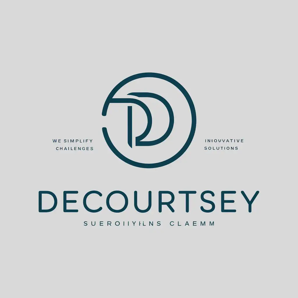 LOGO Design for Decourtsey Innovative Solutions with Simplified Elegance