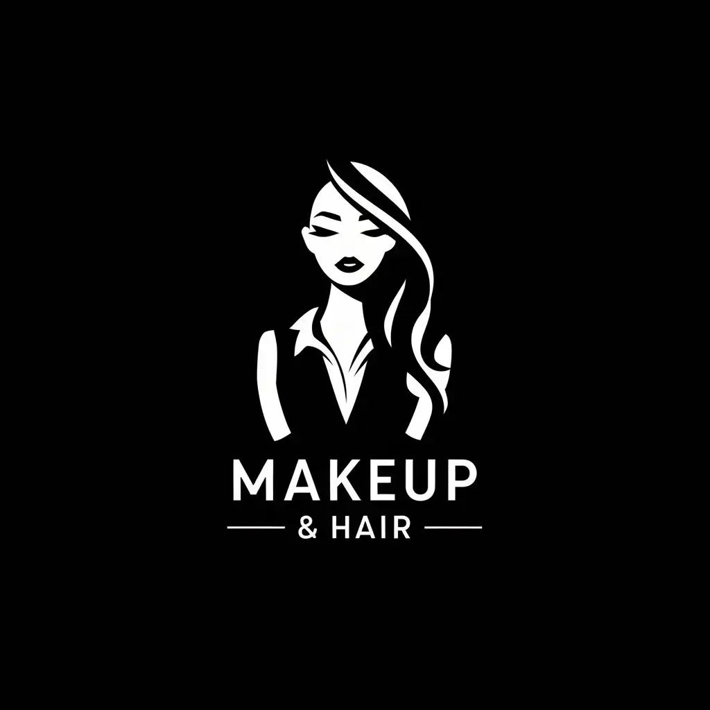 LOGO-Design-for-Makeup-Hair-Minimalist-Stylist-Anna-Pinakova-with-Black-and-White