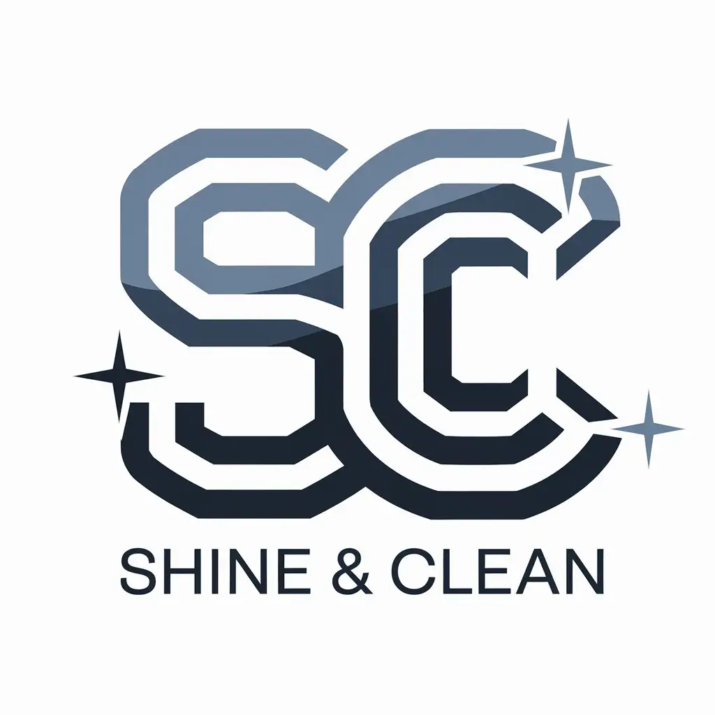 LOGO Design for Shine Clean Vector SC Symbol for Technology Industry with Clear Background