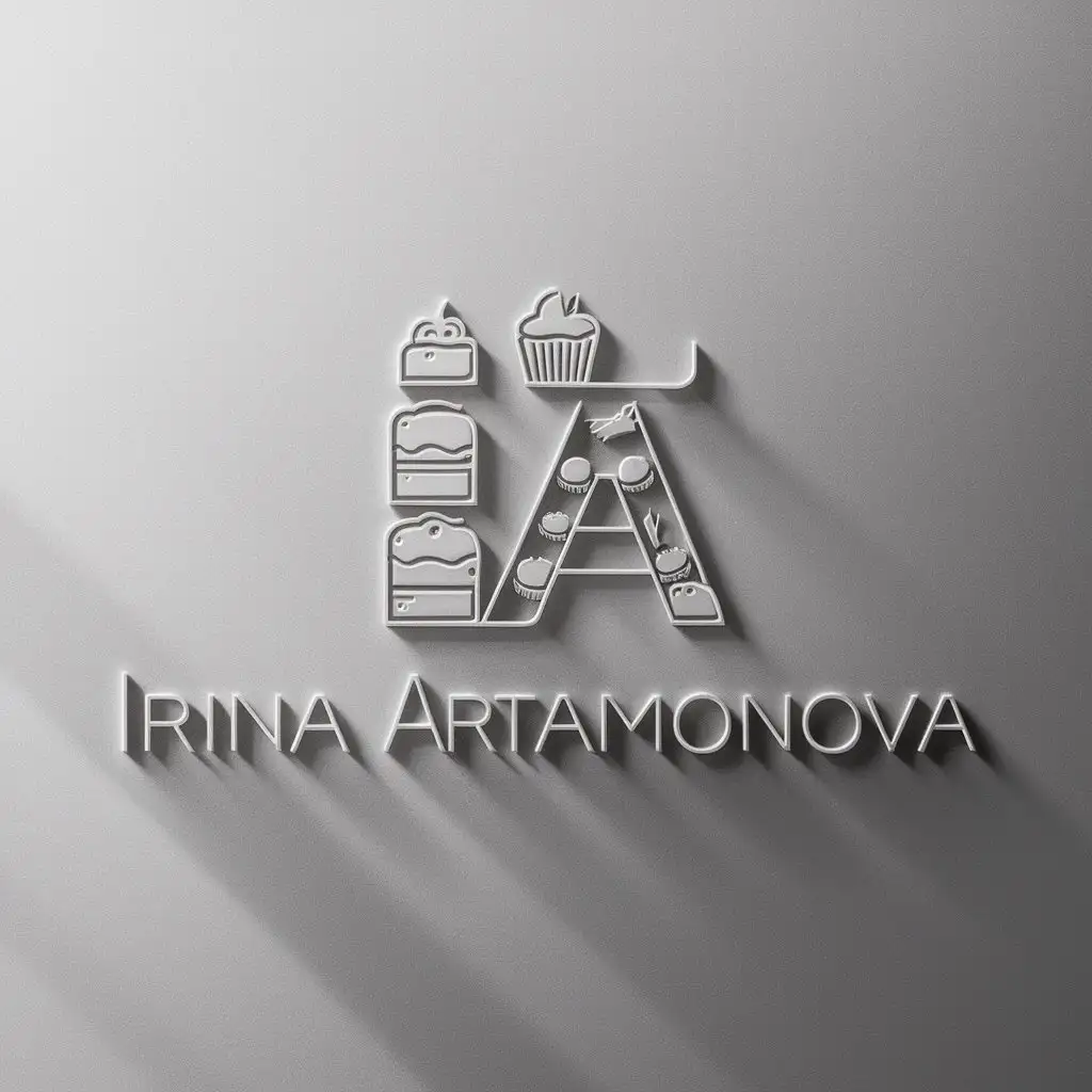 LOGO-Design-For-Irina-Artamonova-Minimalistic-Cakes-and-Cupcakes-Theme