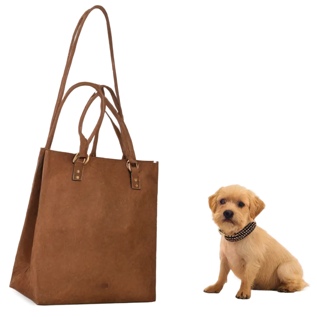 PNG-Image-of-a-Bag-and-a-Dog-HighQuality-and-Versatile-for-Digital-Use