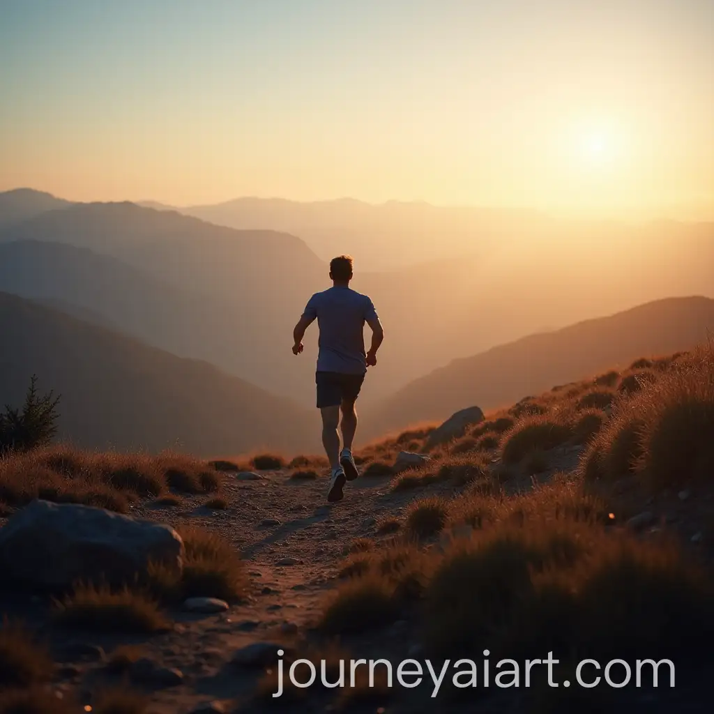 Man-Running-on-High-Mountains-at-Dawn