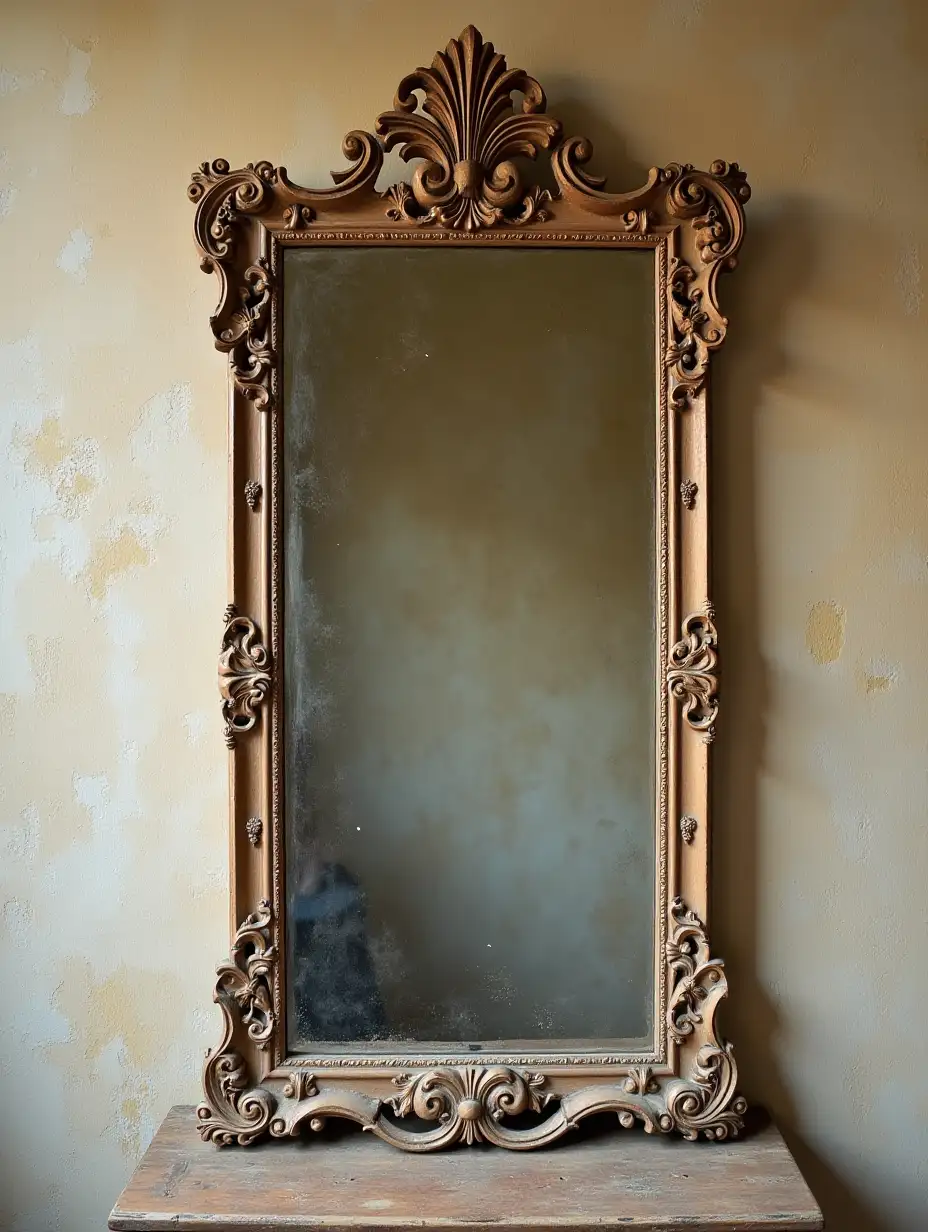 Old wall with a mirror