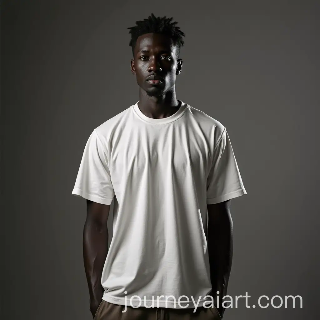 Athletic-Black-Man-Modeling-Oversized-TShirt-in-Casual-Style
