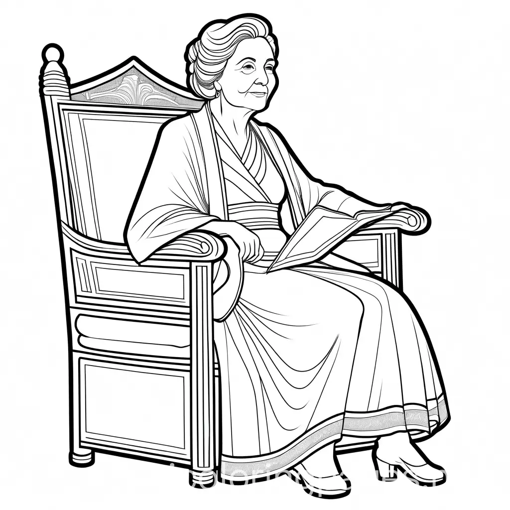 Grandmother-Sitting-in-Chair-Coloring-Page