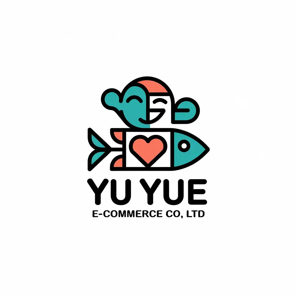 LOGO Design for Yu Yue Ecommerce Co Ltd Joy Fish Delight with a Modern Internet Industry Theme