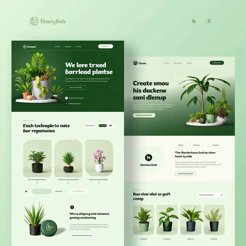 Figma Website Design for Nature Enthusiasts Design website in figma. There are 9 total unique designs for this project but you only need to design 2 of the 9 to win this contest. You will provide the remaining 7 designs designs before payment release. The two attached designs captures the look and feel of what we're looking for. Why we love mockup #1: Why we love this mock-up Appealing Visuals: The lush greenery and houseplant imagery immediately capture the attention of plant enthusiasts, creating a sense of freshness and life. Calming Atmosphere: The gentle natural light and balanced color palette evoke a serene, trustworthy vibe. It makes us feel like we’re in a plant lover’s living room, which is inviting. Why we love mockup of design #2: Why we love this mock-up Engaging Visuals: The incorporation of plants, soil, and natural elements around the products creates a direct connection to the gardening theme. The subtle graphics, like roots and leaves, add a dynamic layer to the design without overwhelming it. Product Versatility: The design shows multiple products side by side, emphasizing variety while maintaining a unified look. Cohesive Branding: The 'BotaniCheck' logo and consistent green palette reinforce brand identity. Brandguuideline: <https://app.brandmark.io/v3/brand/0FA87B4EC9B54AB29196308DF7DBDD4B/brand-guidelines/> Please use only green and shades of green for your design like the mockup. The business name is The Mikrolab and our product name is BotaniCheck