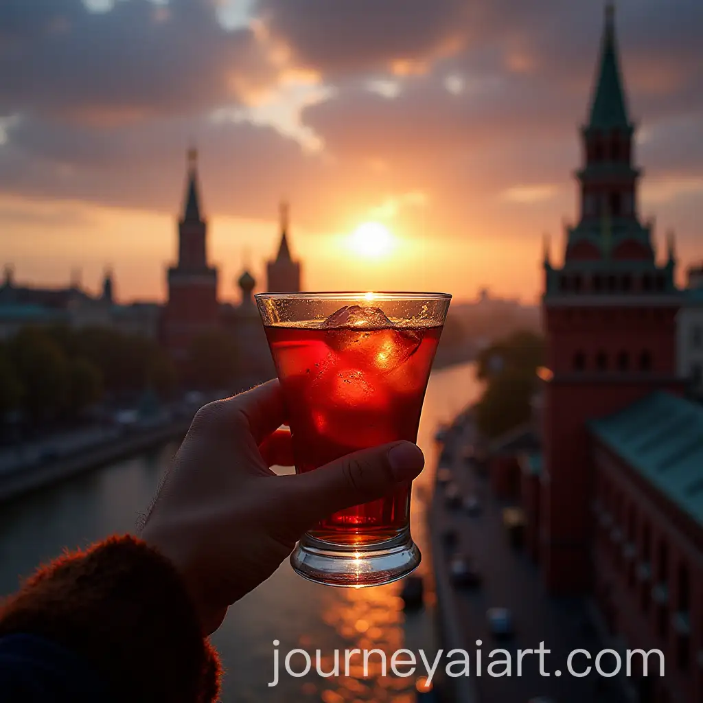 Hand-Holding-Cocktail-with-Colored-Light-Rays-in-Photorealistic-Moscow-Scene