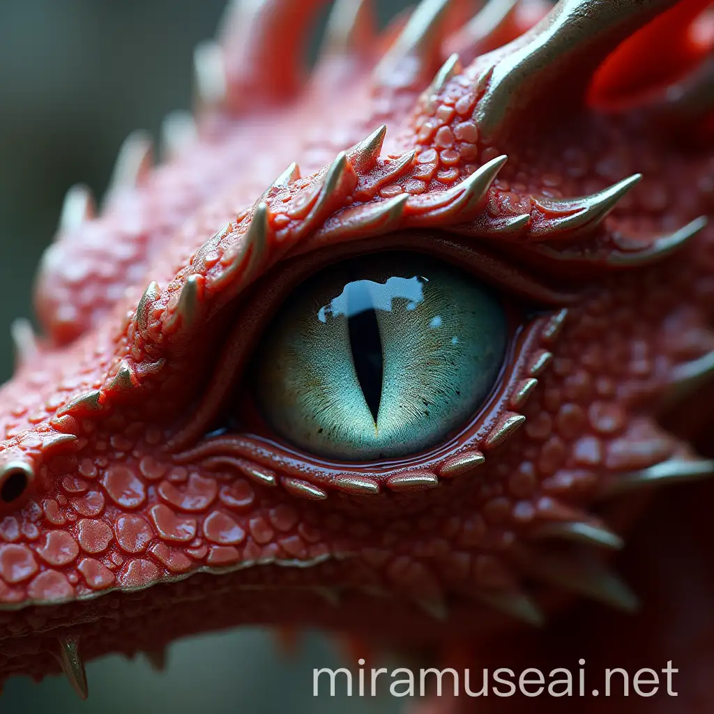 RedScaled Silver Dragon Eye