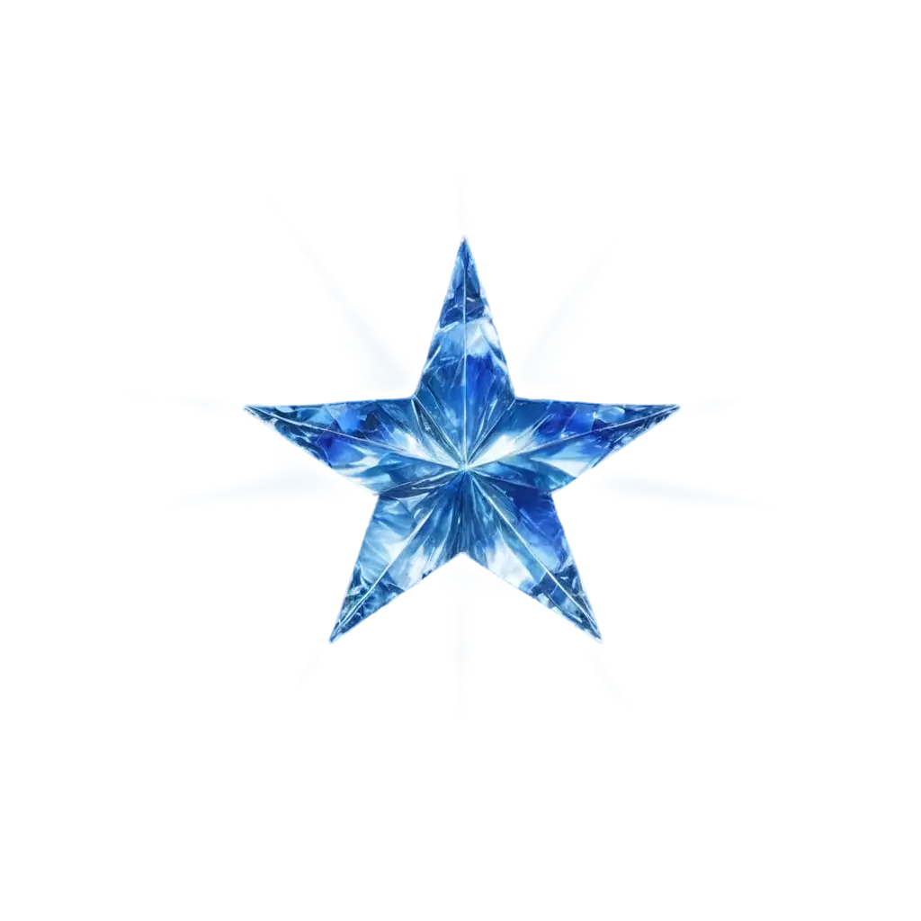 Create a 5-branched star in blue crystal