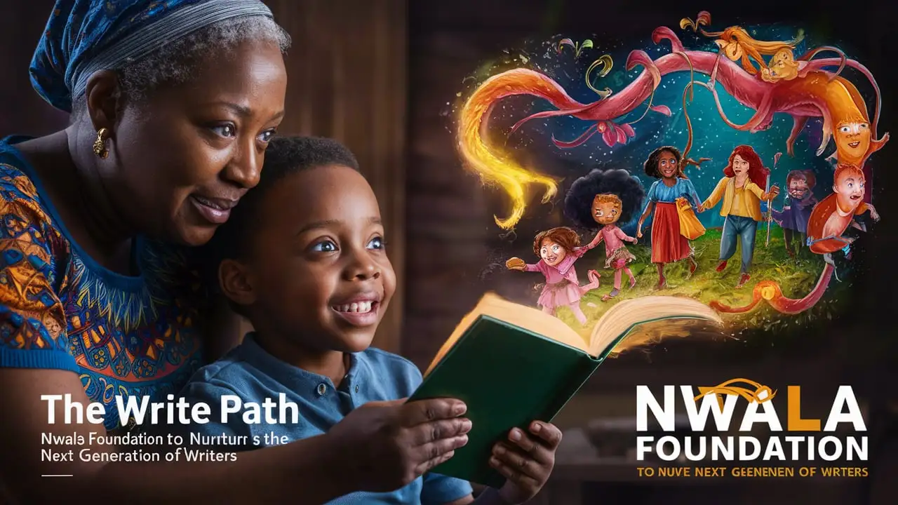 Nwala Foundation African Grandmother and Child with Transforming Book