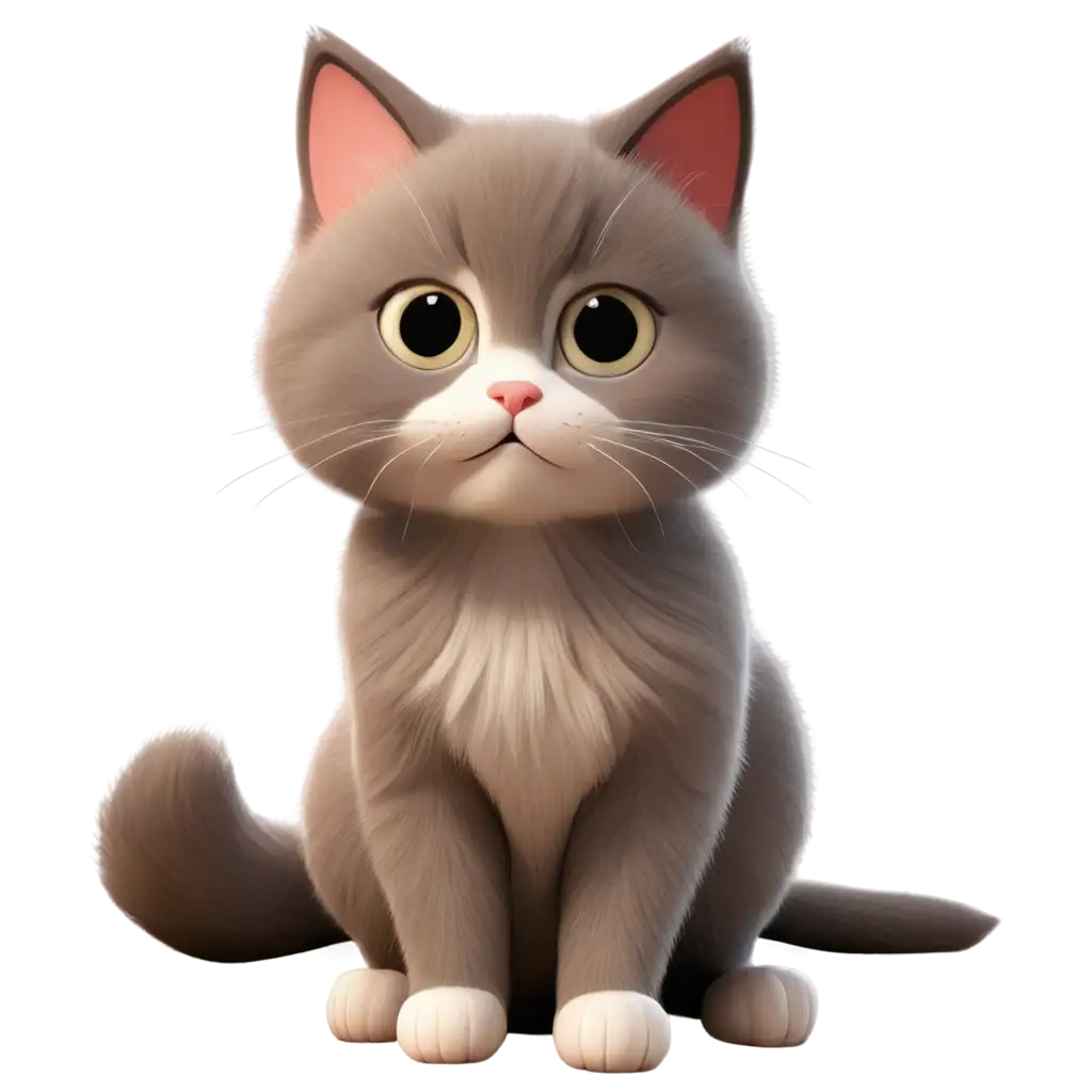 Cute-Cat-Cartoon-Animation-PNG-Adorable-and-HighQuality-Image-for-Various-Uses