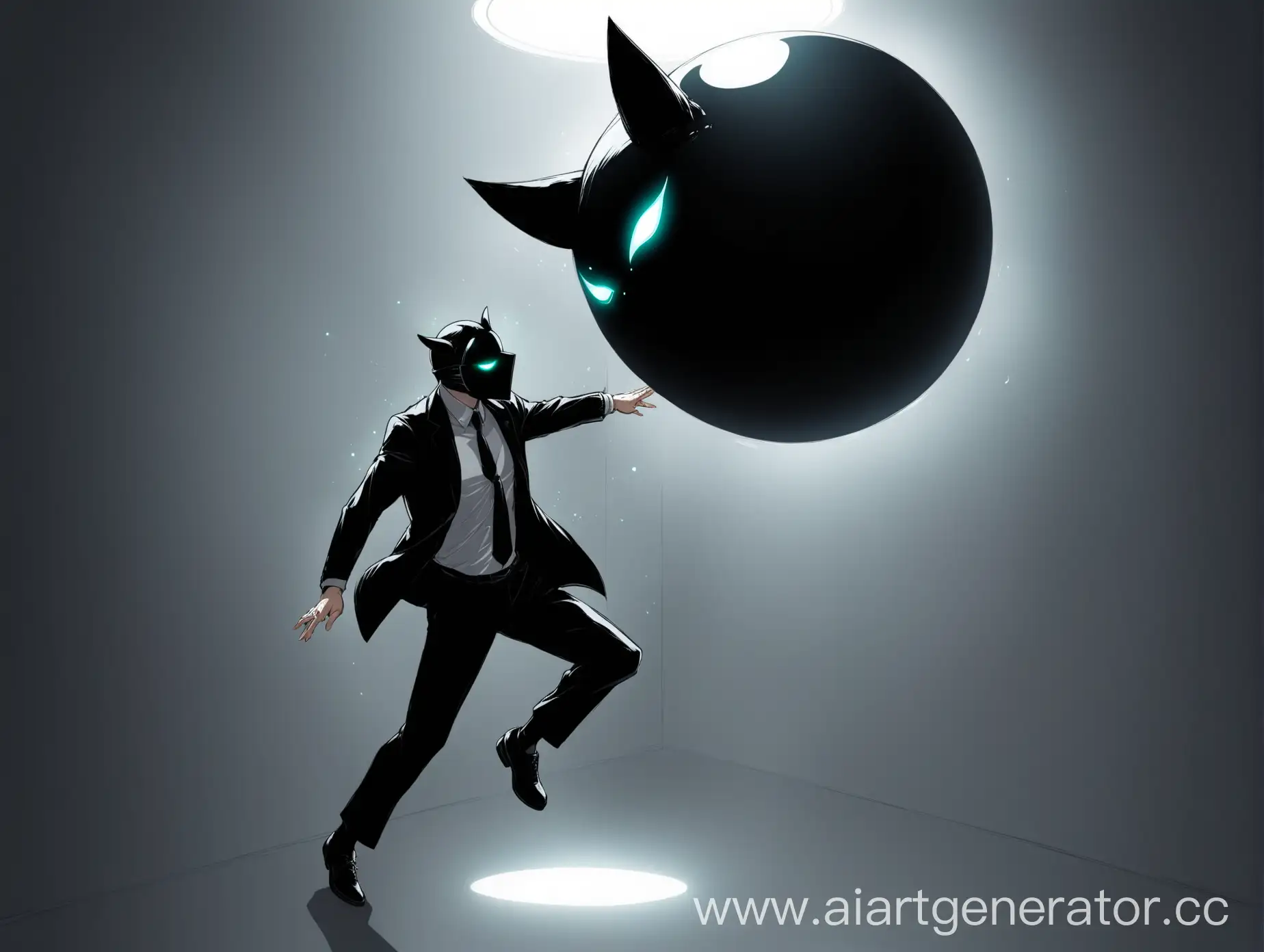 Mysterious-Creature-in-Black-Suit-Throws-Sphere-at-Teen-in-Corner