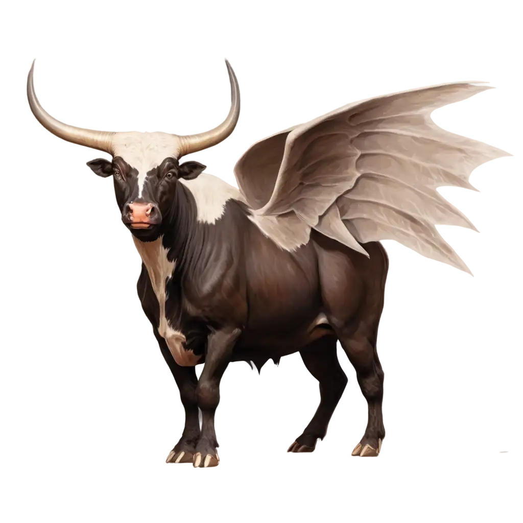 Create-a-Monster-Bull-with-Four-Huge-Wings-and-Four-Huge-Horns-PNG-Image