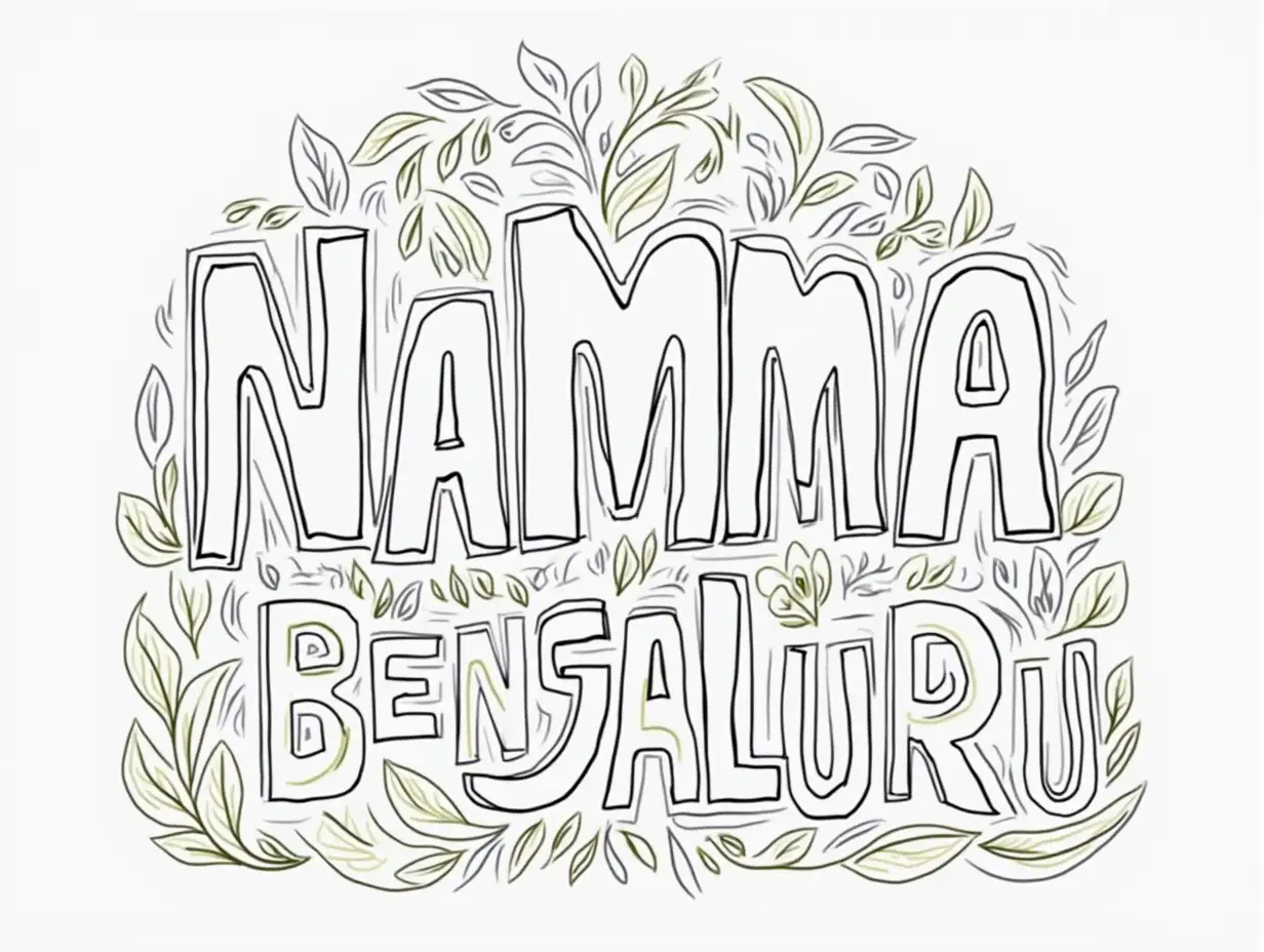 Generate a transparent image of a text Namma Bengaluru