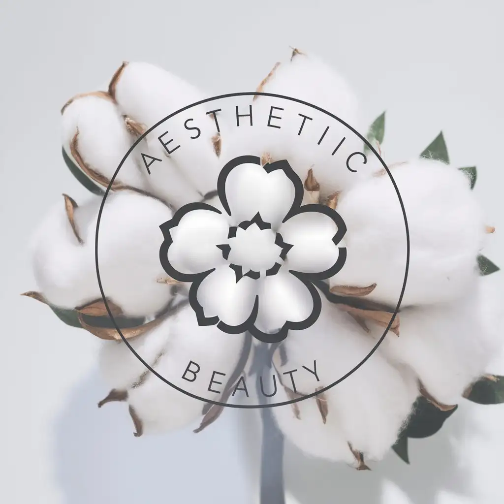 a logo design,with the text "Aesthetic_beauty", main symbol:Cotton,Moderate,be used in Beauty Spa industry,clear background