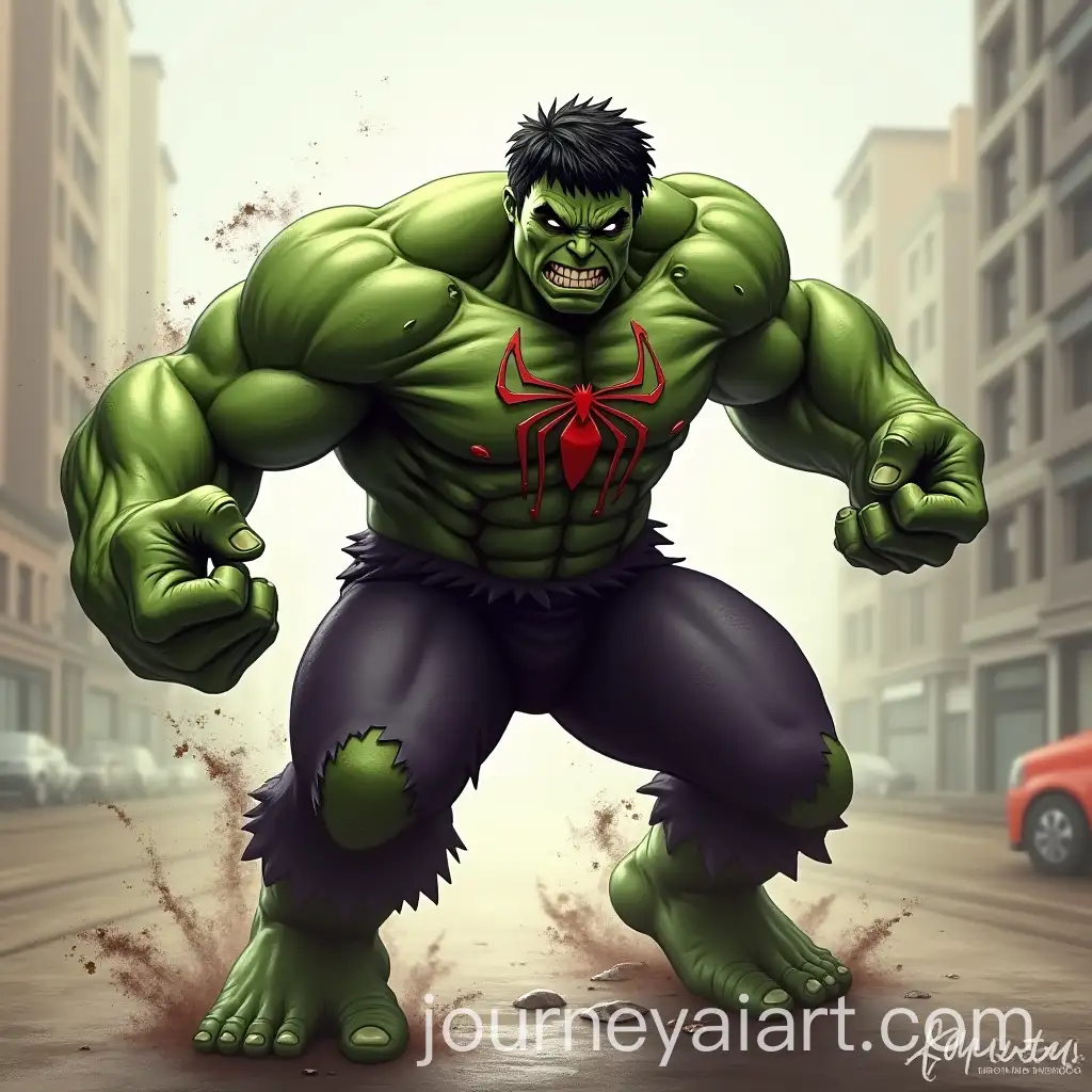 Spiderman-Transforming-into-Hulk-in-Dynamic-Action-Pose