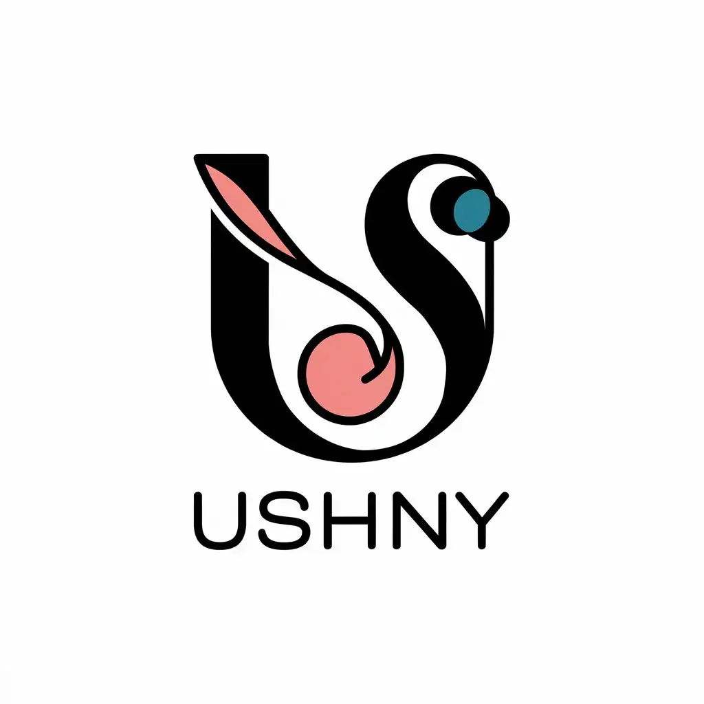 LOGO-Design-for-Ushiny-Makeup-Industry-Brand-with-US-Symbol-Elegant-Style-and-Clear-Background