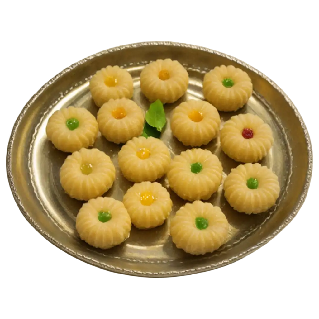 HighQuality-Diwali-Mithai-on-Plate-PNG-for-Festive-Celebrations