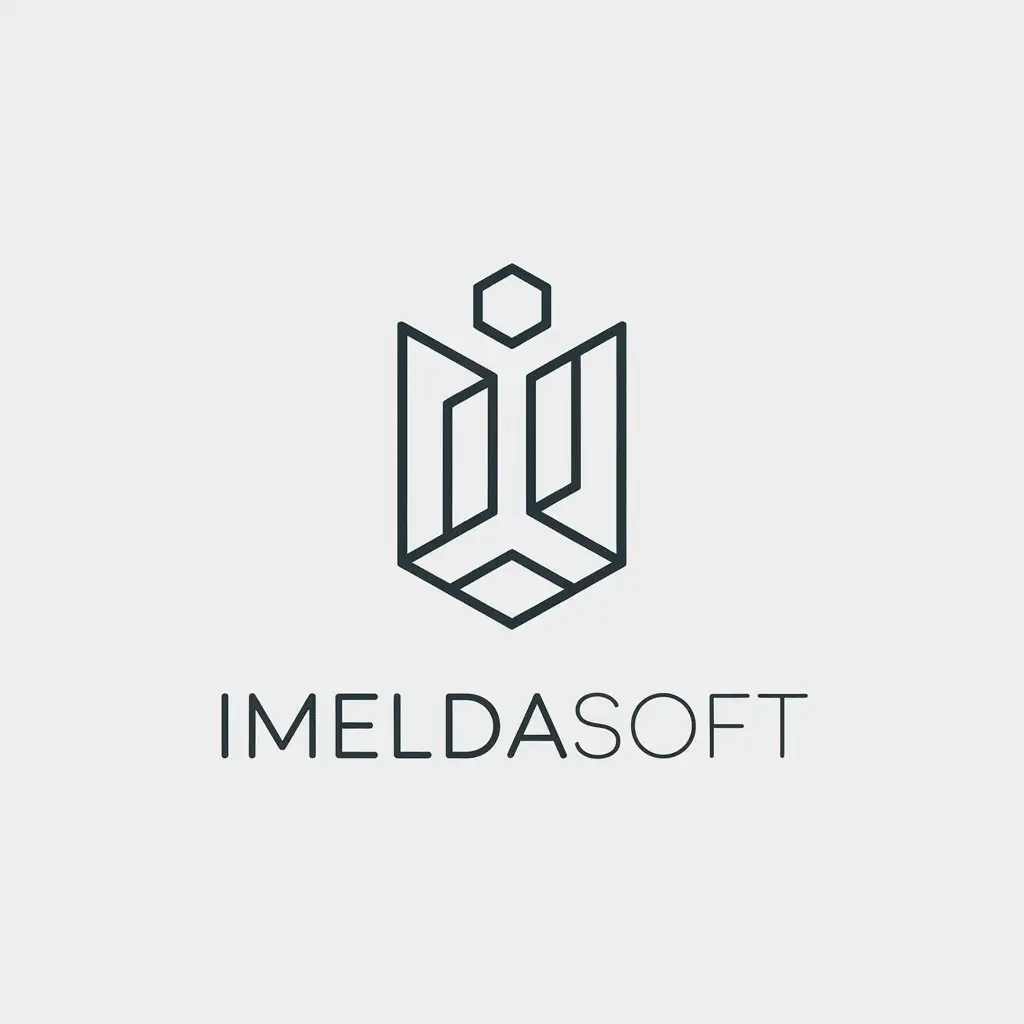 LOGO Design for ImeldaSoft Minimalistic I Symbol for Technology Industry with Clear Background