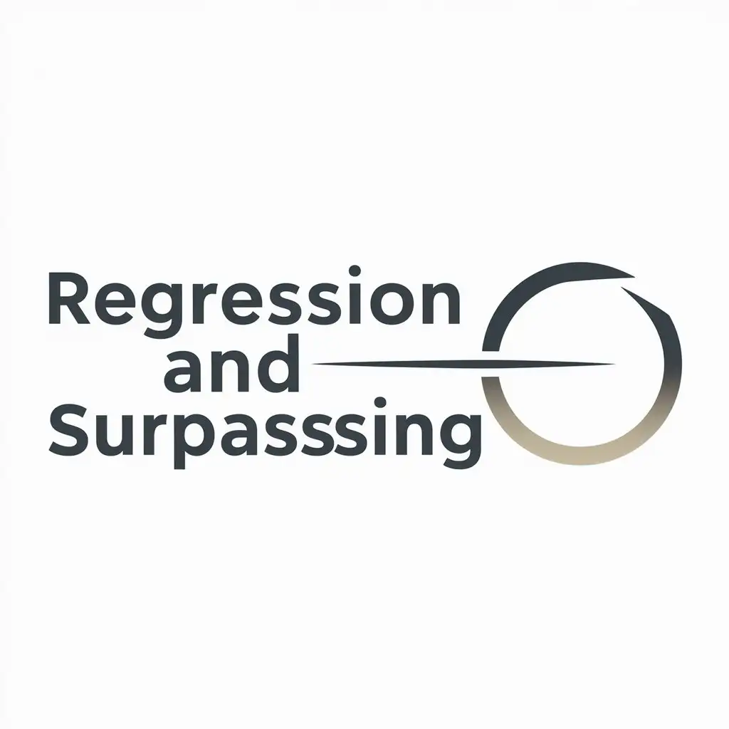 a logo design,with the text "regression and surpassing", main symbol:circular,Moderate,be used in Technology industry,clear background