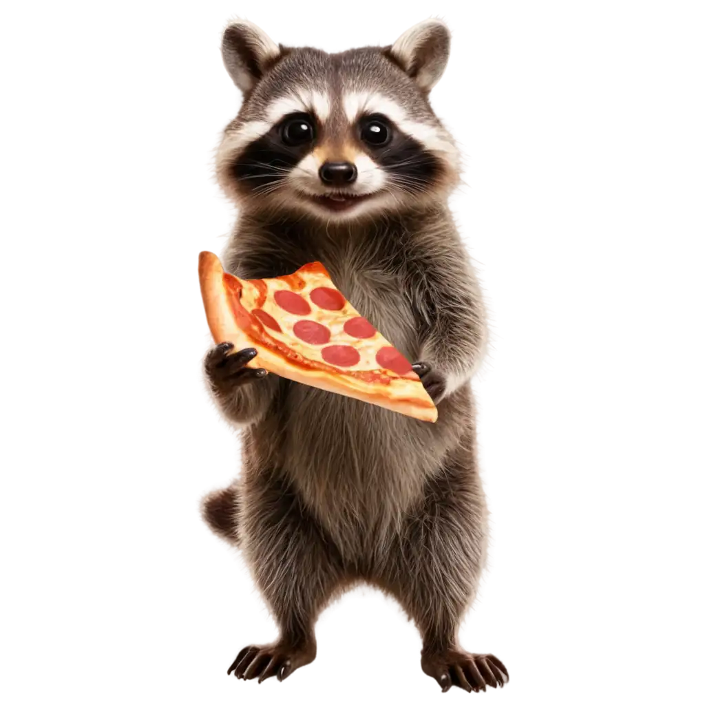 Mischievous-Raccoon-Holding-a-Slice-of-Pizza-PNG-Image-for-Creative-Projects