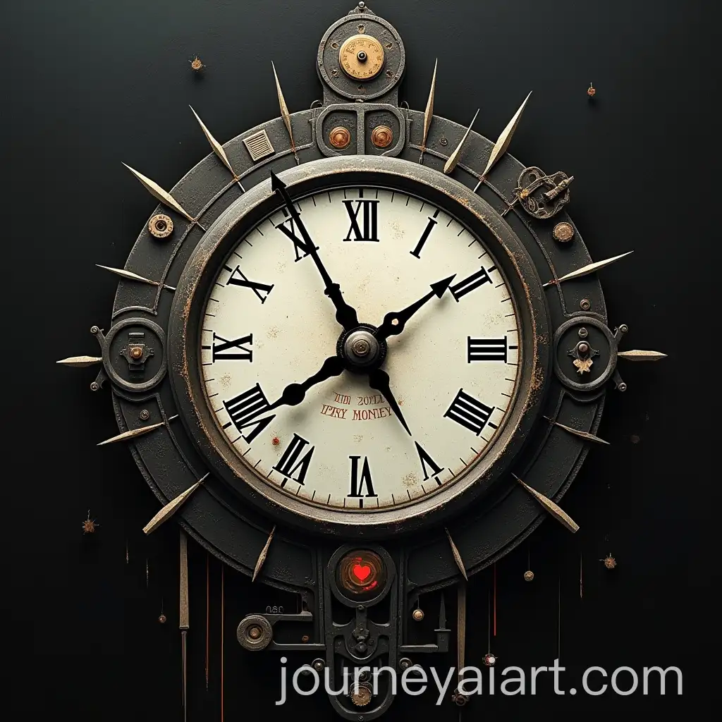 Inner-Workings-of-a-Mechanical-Clock-in-High-Contrast