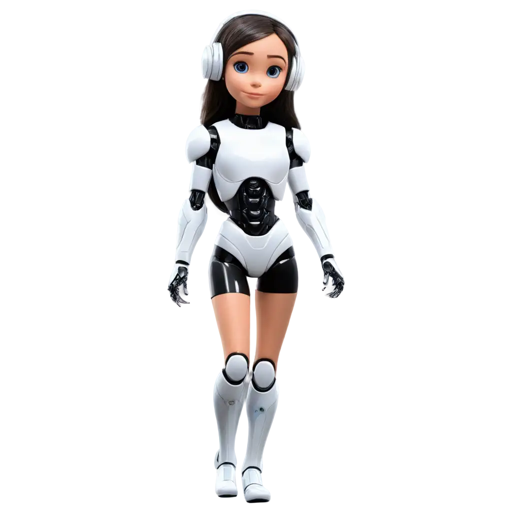 Cute-Cartoon-Robot-Girl-PNG-Image-Adorable-and-Futuristic-Character-Design