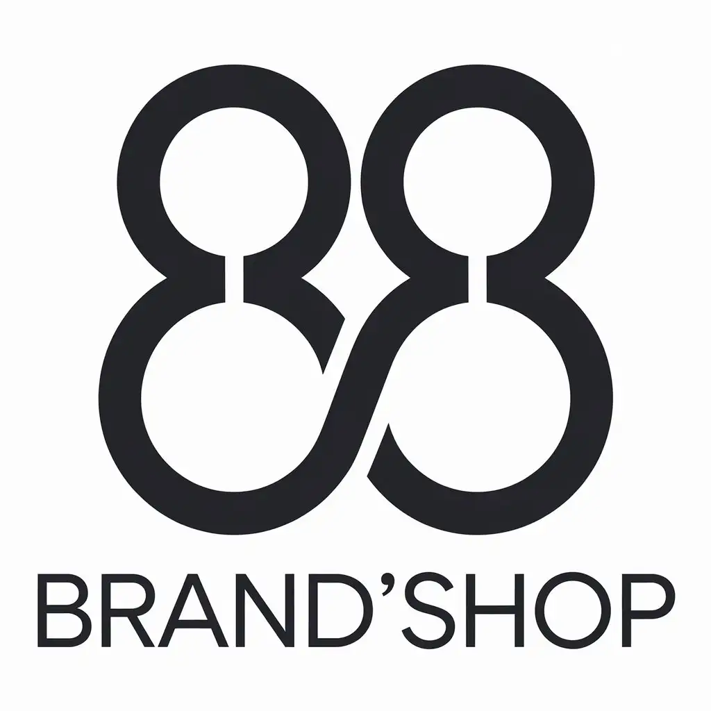 LOGO-Design-for-BrandShop-Numbers-88-Vector-Design-with-Clear-Background