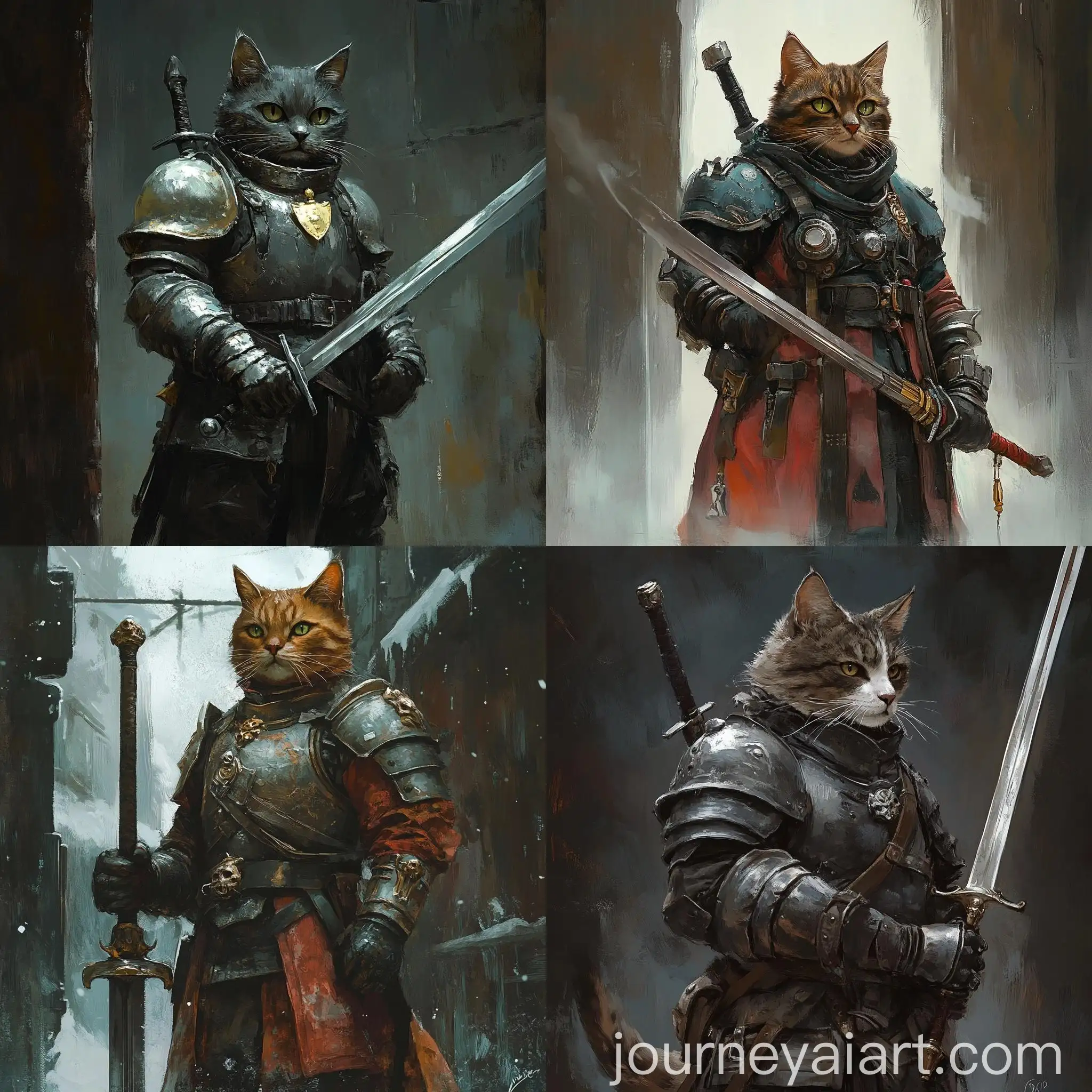 Warrior-in-Heavy-Armor-with-TwoHanded-Sword-Dark-Fantasy-Art