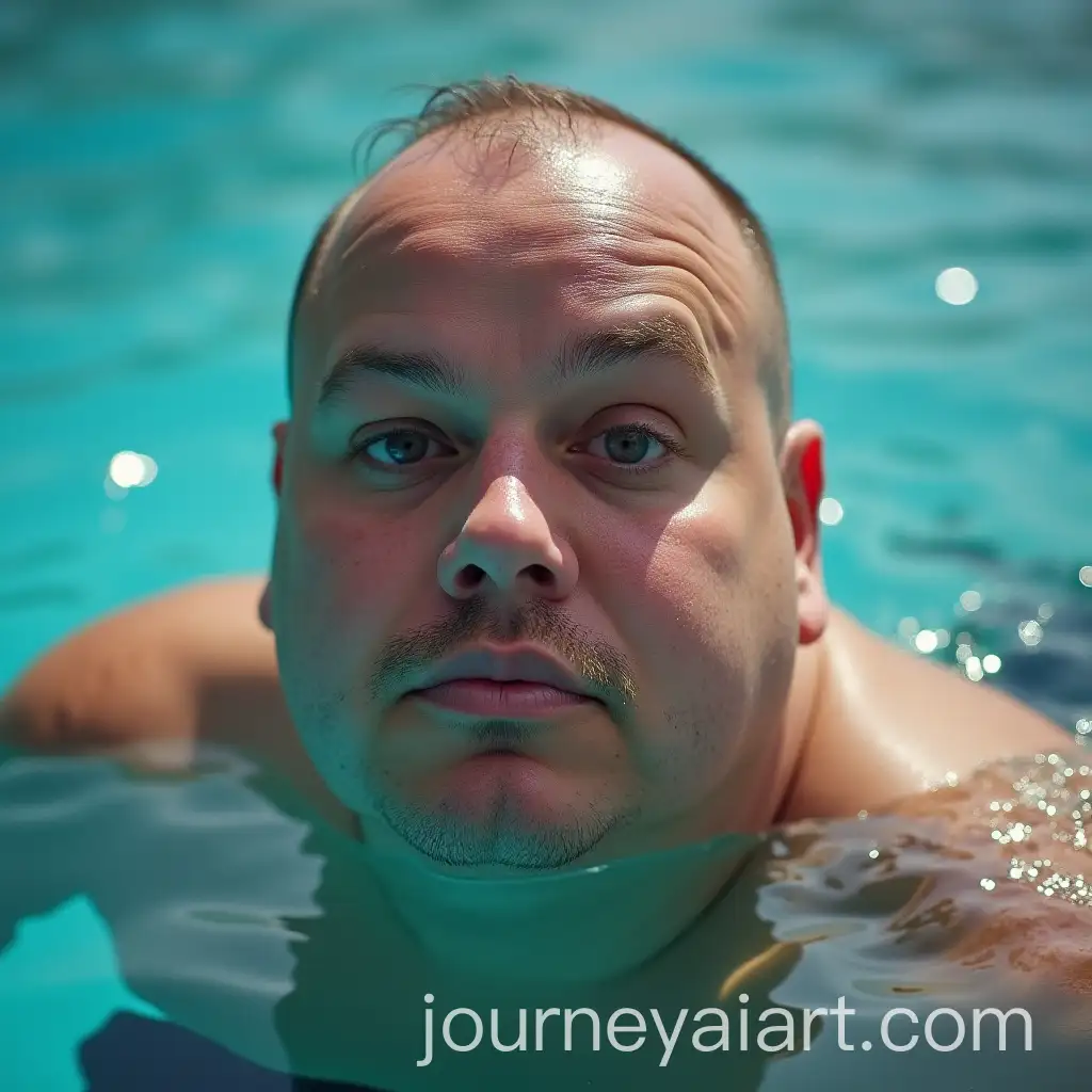 CloseUp-of-a-Fat-Man-Swimming-in-Water